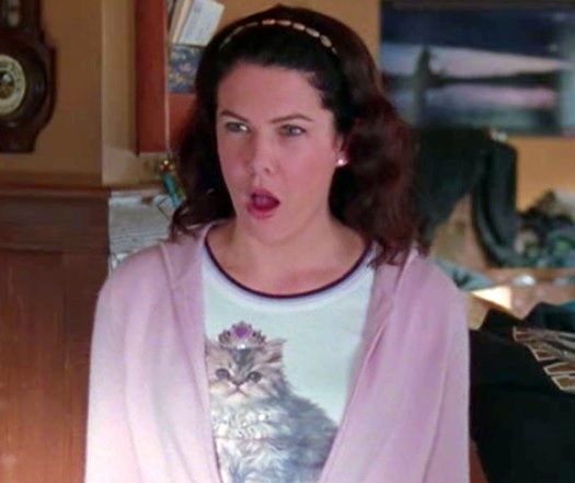 Lorelai looking appropriately astonished